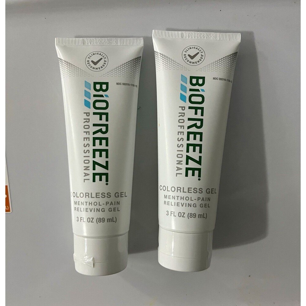Biofreeze Professional Colorless Menthol 5% Pain Relief Gel 3 fl oz 2 Pack